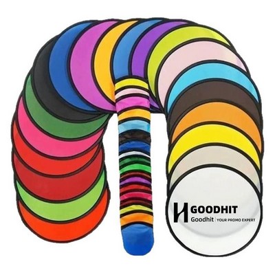 10" Foldable Nylon Flyer w/ Pouch Fun Outdoor Promo Toy