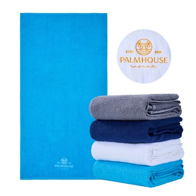 Embroidered 100% Cotton Beach Towel