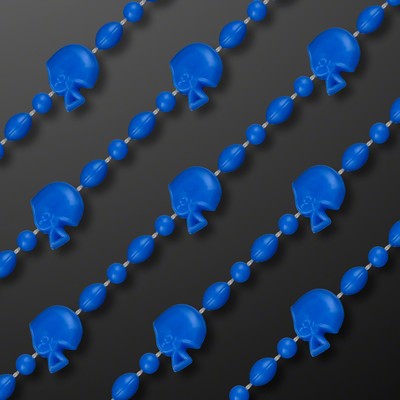 Blue Football Helmet Bead Necklaces in Team Colors (NON-LIGHT UP) - BLANK