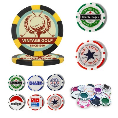 Poker Chip Golf Ball Marker