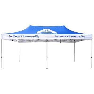Pop Up Canopy w/Aluminum Frame & Full Sublimation (10'x20')