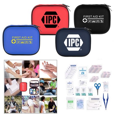 36Pc First Aid Kit With Eva Soft Zipper Case