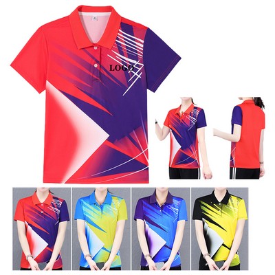 Custom Full-Color Sublimated Women's 75D Pique Polo